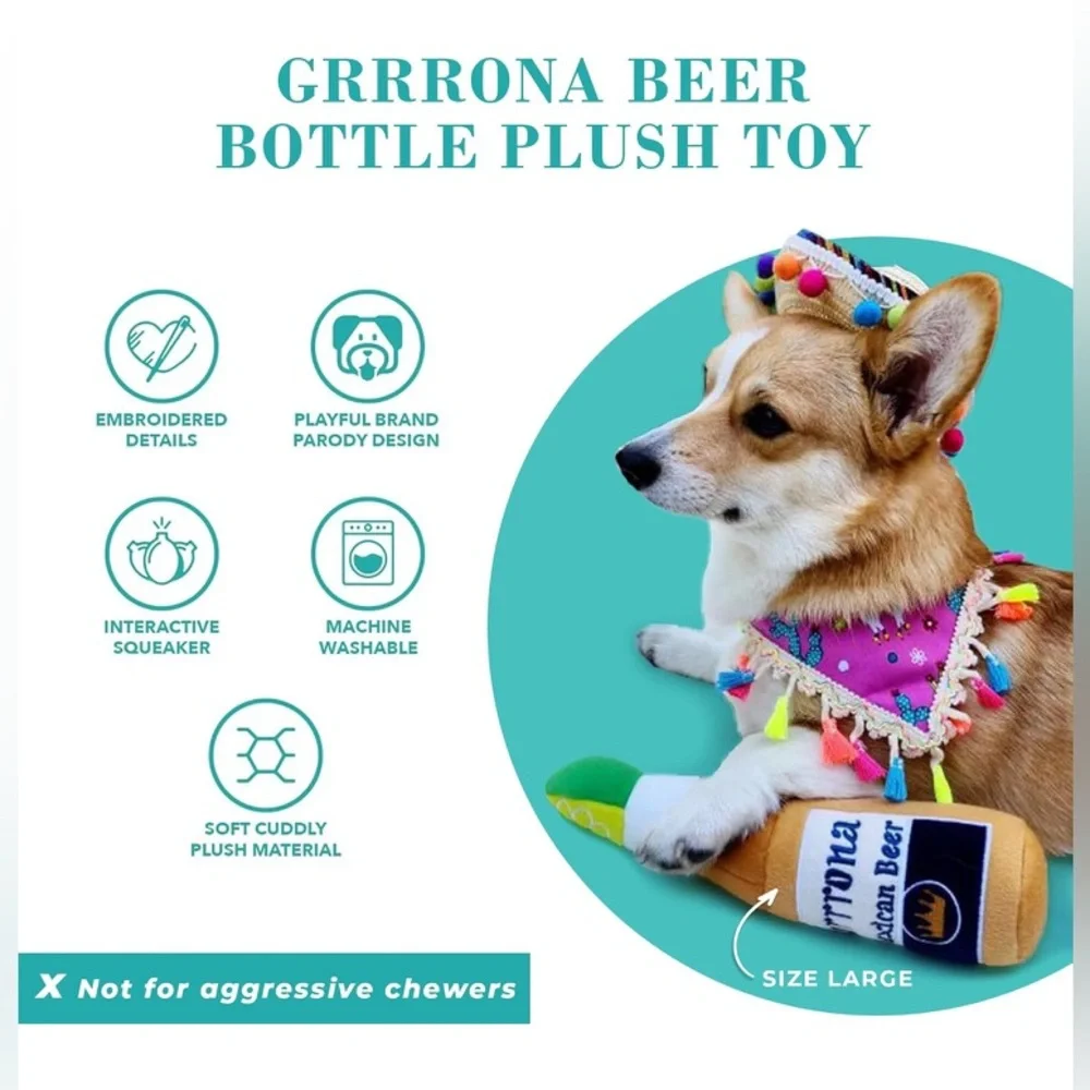 Bottle Plush Squeaking Toy